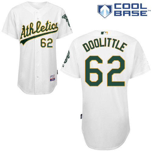 Sean Doolittle #62 MLB Jersey-Oakland Athletics Men's Authentic Home White Cool Base Baseball Jersey